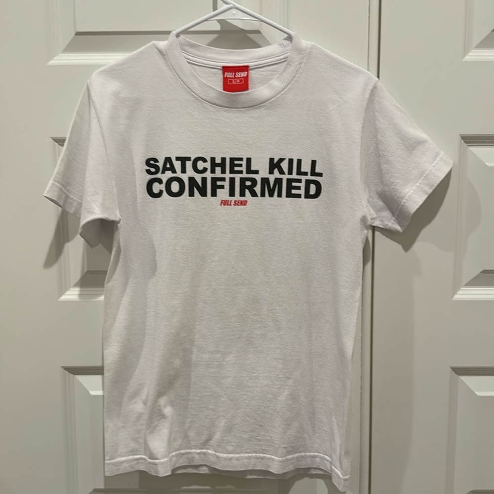 Full Send Nelk Boys Satchel Kill Confirmed Shirt Size Small White